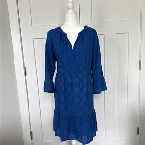 Blue Eyelet Dress